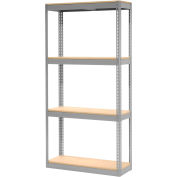 Global Industrial™ Record Storage Rack Without Boxes 42"W x 15"D x 84"H - Gris