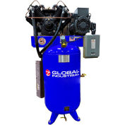 Compresseur d’air silencieux industriel™ global, piston à deux étages, 10 HP, 80 Gal., 1 phases, 230V