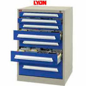 Lyon Modular Storage Drawer Cabinet PBS684530000C0 Full Height, Putty/Blue