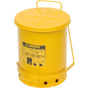 Contenant pour déchets huileux Justrite, 10 gallons, jaune – 09301
