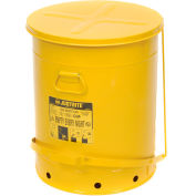 Contenant pour déchets huileux Justrite, 21 gallons, jaune – 09701