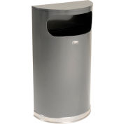 Half Round Trash Container With Flat Lid