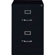 Classeur vertical profond de 25 po Hirsh Industries®, 2 tiroirs grand format, noir