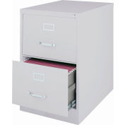 Hirsh Industries® 25" verticales profondes armoire 2 tiroirs format légal - gris clair