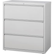 Hirsh Industries® Série® HL1000 Classeur latéral à 3 tiroirs de 36 po de large, gris clair