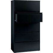 Hirsh Industries® HL10000 Series® Lateral File 36" Wide 5-Drawer - Black