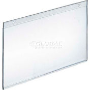 Global Approved 162721 Horizontal Wall Mount Acrylic Sign Holder, 7" x 5.5", Acrylic