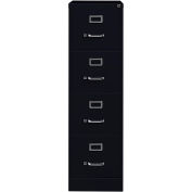 Hirsh Industries® 26-1/2" Deep Vertical File Cabinet 4-Drawer Letter Size - Black