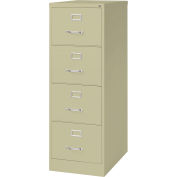 Hirsh Industries® 26-1/2" Deep Vertical File Cabinet 4-Drawer Legal Size - Putty