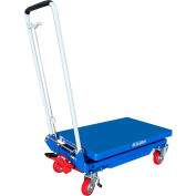 Global Industrial Mobile Scissor Lift Table, 27"L x 17"W Platform, 330 Lb. Capacity