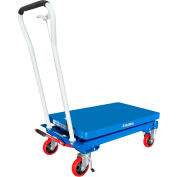 Global Industrial™ Mobile Single Scissor Lift Table, 39" x 20" Platform, 1100 Lb. Cap.