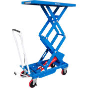 Global Industrial™ Mobile Double Scissor Lift Table, plate-forme de 39 » x 20 », 1100 lb.