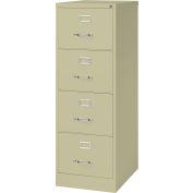 Hirsh Industries® 25" Deep Vertical File Cabinet 4-Drawer Legal Size - Putty
