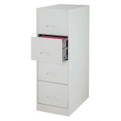 Hirsh Industries® 25" verticales profondes armoire 4 tiroirs format légal - gris clair
