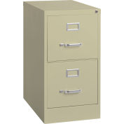 Hirsh Industries® 22" Deep Vertical File Cabinet 2-Drawer Letter Size Putty