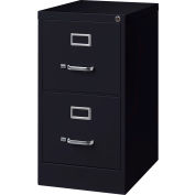 Hirsh Industries® 22" Deep Vertical File Cabinet 2-Drawer Letter Size Black