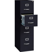 Filière verticale Hirsh Industries® de 22 po de profondeur, 4 tiroir, noir, format commercial