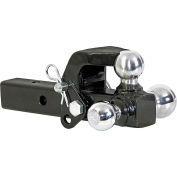 Buyers Products Tri-Ball Hitch Solid Shank w/ Pintle Hook and Chrome Balls - 1802279