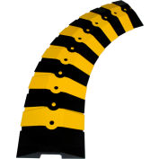 UltraTech 1830 Ultra-Sidewinder® Cable Protector, Medium, 33" x 9 3/4" x 1 3/8", Black/ Yellow