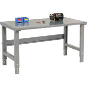 Global Industrial™ 48 x 36 Adjustable Height Workbench C-Channel Leg - Steel Square Edge - Gray