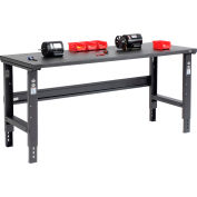 Global Industrial™ 72x30 Hauteur réglable Workbench C-Channel Leg - Steel Square Edge - Noir