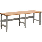 Global Industrial™ C-Channel Leg Adjustable Height Workbench, Shop Top Square Edge, 96" x 36"