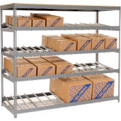 Global Industrial™ Carton Flow Shelving Single Depth 4 LEVEL 96"W x 36"D x 84"H