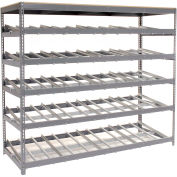 Global Industrial™ Carton Flow Shelving Single Depth 5 LEVEL 96"W x 36"D x 84"H