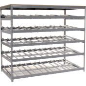 Global Industrial™ Carton Flow Shelving Single Depth 5 LEVEL 96"W x 48"D x 84"H