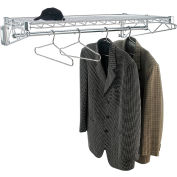 Portemanteau avec barres - support mural - 36 po l x 24 po P « x 6 po H en chrome
