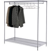 Étendoir autoportant - 2 étagères - 60"L x 24"P x 63"H - Chrome
