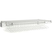 Portemanteau avec barres - support mural - 60 po l x 24 po P « x 6 po H en chrome