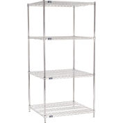 Étagère Nexel® 4, étagère en fil de chrome, démarreur, 36 » L x 30 » P x 86"H