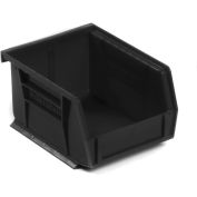 Akro-Mils® AkroBin® Plastic Stack & Hang Bin, 4-1/8"W x 5-3/8"D x 3"H, Black - Pkg Qty 24