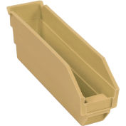 Global Industrial™ Plastic Nesting Storage Shelf Bin 2-3/4"W x 11-5/8"D x 4"H Beige, qté par paquet : 24