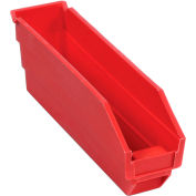 Bac de rangement gigogne en plastique industriel™ Global 2-3/4 « W x 11-5/8 » L x 4"H Rouge, qté par paquet : 24