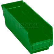 Bac de rangement gigogne en plastique industriel™ Global 4-1/8 « W x 11-5/8 » L x 4"H Vert, qté par paquet : 24