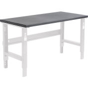 Global Industrial Workbench Top, Steel Square Edge, 60"W x 30"D x 1-3/4" Thick, Black