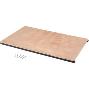 Global Industrial Additional Shelf Kit for Wood Shelf Truck, 48"L x 24"W, Blue