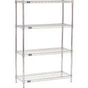 Étagère Nexel® 4, étagère en fil de chrome, démarreur, 36 » L x 14 » P x 63"H