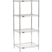 Étagère Nexel® 4, étagère en fil de chrome, démarreur, 30 » L x 18 » P x 63"H