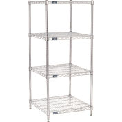 Étagère Nexel® 4, étagère en fil de chrome, démarreur, 24 » L x 24 » P x 63"H