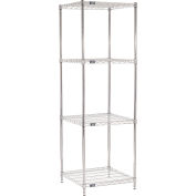 Étagère Nexel® 4, étagère en fil de chrome, démarreur, 24 » L x 24 » P x 86"H