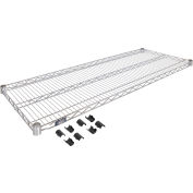 Tablette en treillis métallique Nexel® S1848C, 48 po l x 18 po P, chromé