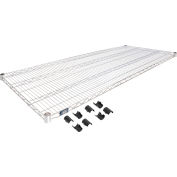 Tablette en treillis métallique Nexel® S2460C, 60 po l x 24 po P, chromé