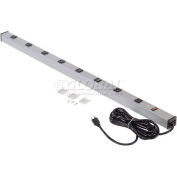 Wiremold Power Strip, 8 Outlets, 15A, 48"L, 6' Cord