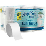 GP Angel Soft Compact Coreless 2-Ply Premium Bathroom Tissue, 750 Sheets/Roll 12 Rolls/Case -1937300