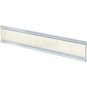 Global Approved 199604 Adhesive-Back C-Channel Nameplate, 6" x 1.5", Acrylic