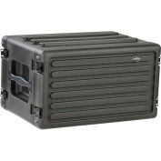 SKB cas peu profondes 6U Roto Rack 1SKB-R6S noir, résistant à l’eau