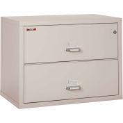 Classeur latéral ignifuge FireKing à 2 tiroirs, format lettre et légal, 37-1/2 po L x 22 po P x 28 po H, gris